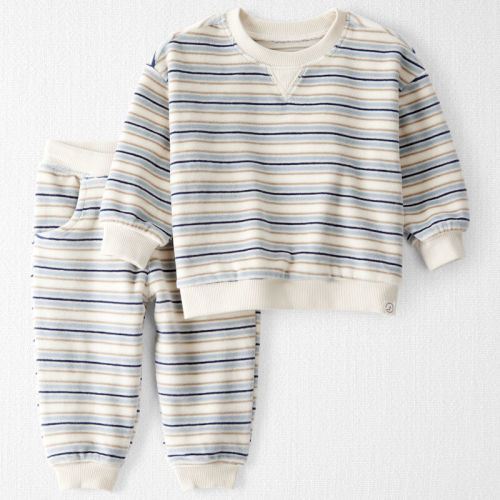 Multi Baby 2-Piece Organic Cotton Velour Set in Stripes | Carter’s Oshkosh Canada