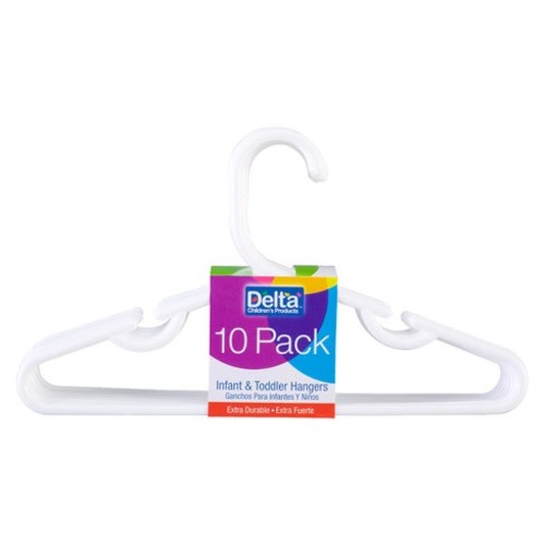 Delta Children® Nursery Hangers for Infants and Toddlers - 10pk - White