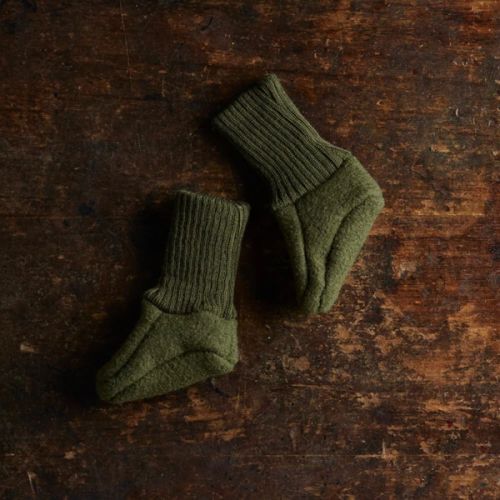 Boiled Merino Wool Booties in blue sizes newborn-6mth – MamaOwl