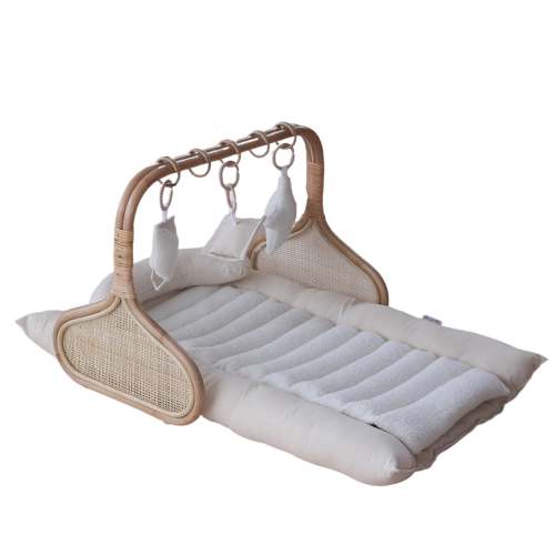 Rattan Play Gym Bundle | White Cloud & Natural Linen – Stina's Style