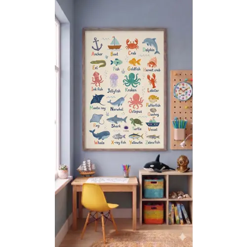 Ocean Alphabet Poster (16x20)