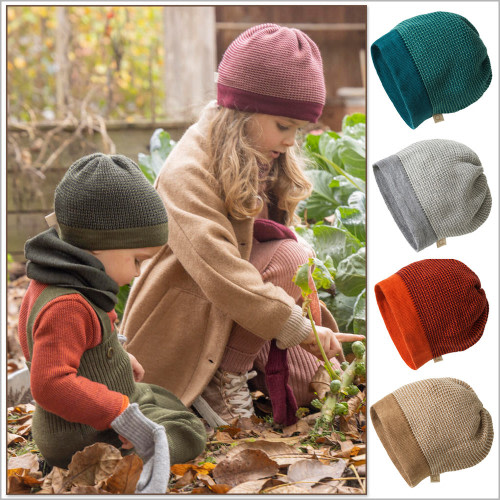 Disana Kids Beanie Hat for Boys & Girls, 100% Merino Wool