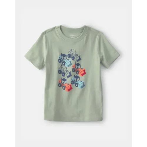 Toddler Boy Construction Digger Graphic Tee - Green | Carter's