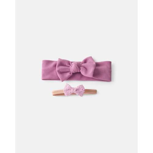 Baby Girl 2-Pack Bow Headbands - Pink | Carter's