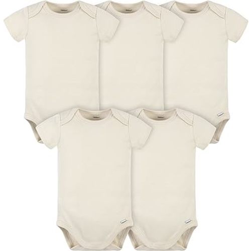 Gerber baby-boys 5 Pack Onesies Multi-packs Bundle Interlock 180 Gsm