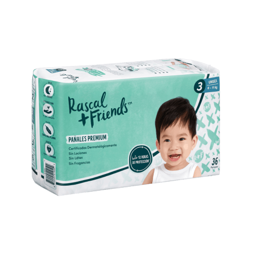 Pañales Rascal + Friends Etapa 3 X 36 Unds (6-11 kg)
