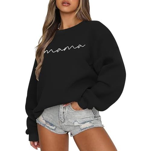 LOMON Crewneck Sweatshirt for Women Casual Oversized Pullover Hoodies Long Sleeve Fleece Tops Sweater