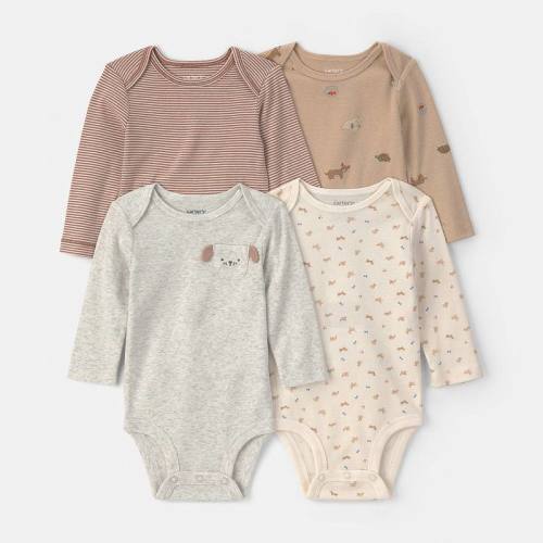 Baby Boy Carter's 4-Pack Long Sleeve Bodysuits