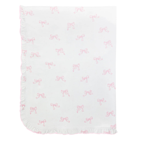 Pretty Bows Receiving Blanket | Baby Club Chic