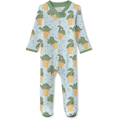 baby-boys Scout Sleep & Play 100% Organic Cotton Footed Zip Front Sleeper Pajamas for Baby Boys