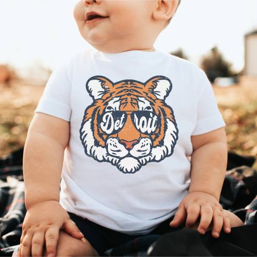 Infant Detroit Tigers Shirt: Retro Baseball Graphic Tee
