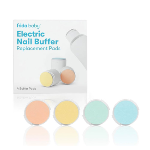 Frida Baby Electric Nail Buffer Replacement Pads | Safe + Easy Grooming, Trimming, and Nail Filing for Newborn, Toddler, or Children's Fingernails and toenails, 4 Buffer Pads