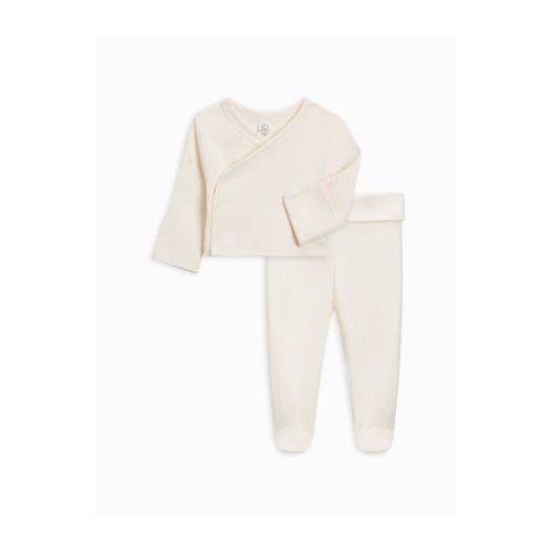 Riley 2 Piece Kimono Wrap Top and Pant Set, 0-3M