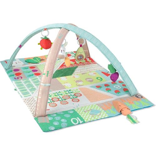 Skip Hop Tummy Time Mat, 3-in-1 Activity Baby Play Gym, Age 0-2y, Farmstand Grow & Play, Green