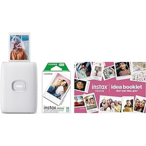 FUJIFILM Instax Mini Link 2 Smartphone Printer Bundle 2025 - Clay White