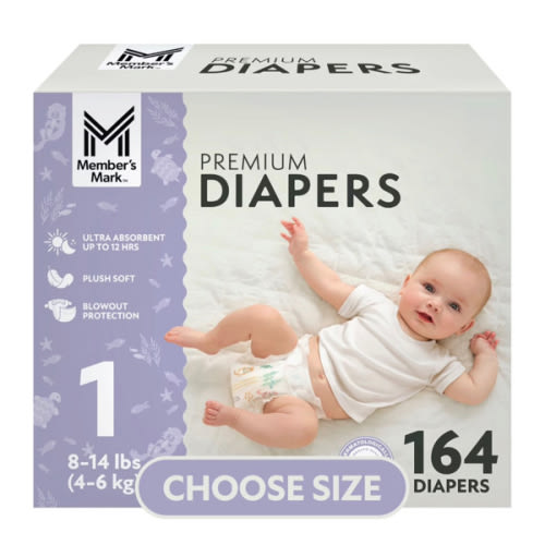 Member's Mark Premium Baby Diapers, Size 1 Samsclub.com