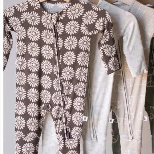 Bamboo Zip Pajamas | Retro Floral