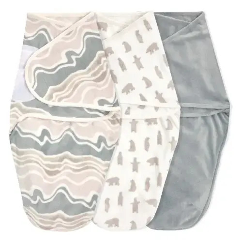 aden + anais little woods essentials velboa wrap swaddles quick change 3 pack TOG 1.5