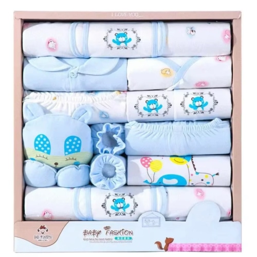 18 Piece/lot Newborn Baby Girl Clothes Set 100% Cotton Infant Baby Girl Set Soft Autumn Boys Clothing Baby Gift Without Box