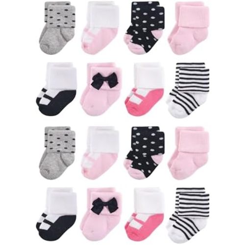 Little Treasure Unisex Baby Baby Cotton Rich Terry Socks 16-Pack