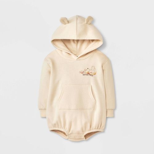 Baby Disney Winnie The Pooh Hooded Romper - Ivory Newborn