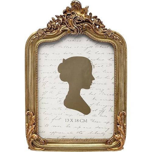 AELS 5x7 Inch Vintage Picture Frame, Elegant Antique Photo Frames with Glass Front, Photo Display, Tabletop Wall Hanging, Gift Ideas