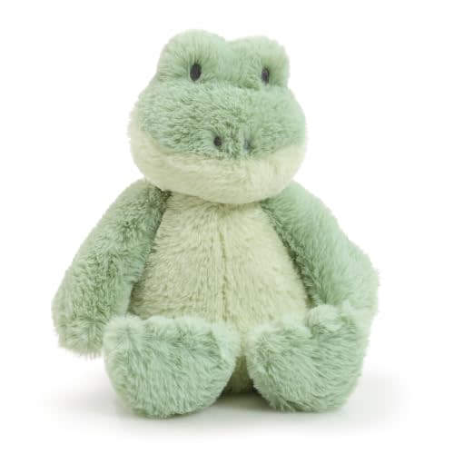 Felix Frog Stuffed Animal, Soft Plush Toy for Ages 0+ | Plush Green Frog with Embroidered Features, Squishy Body Sits Upright, Plushie Made with Recycled Materials, 10-Inches
