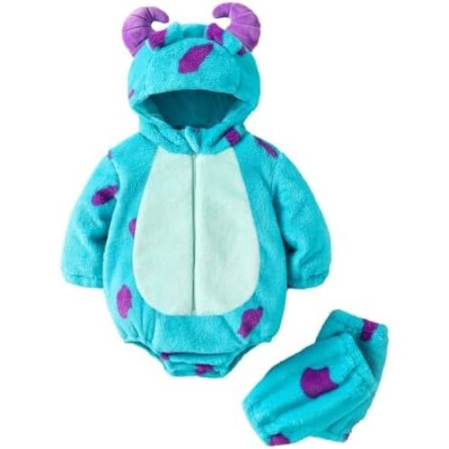 Baby Boy Girl Halloween Costumes Blue Monster Costume Warm Blue Monster Outfit Baby Halloween Clothes 3 6 12 18Month