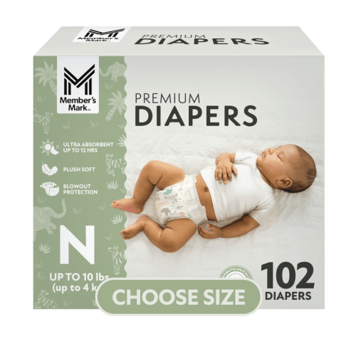 Member's Mark Premium Baby Diapers, Sizes Newborn - 8 - Samsclub.com