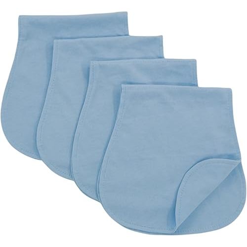 Baby Burp Cloths Baby Burp Set Curved Absorbent and Soft Valuable 4 Pack Double Layers (Blue)