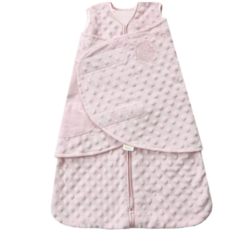 Pink Plushy Dot Velboa Swaddle | HALO