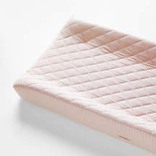 Comfy Tee Whisper Stripe Pink 100% Organic Cotton Jersey Baby Changing Pad Cover