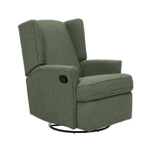 Chelsea Recliner Glider Chair in Olive Bouclé | iL Tutto