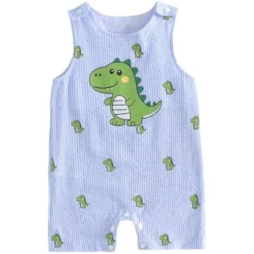 Newborn Baby Boy Clothes Dinosaur Print Crewneck Sleeveless Tank Romper Jumpsuit Cute Baby Boy Summer Clothes