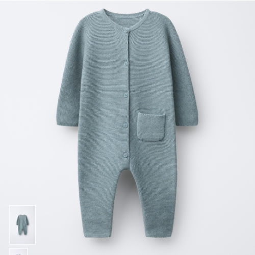 KNIT JUMPSUIT WITH LINKS - Green / Blue | ZARA United States