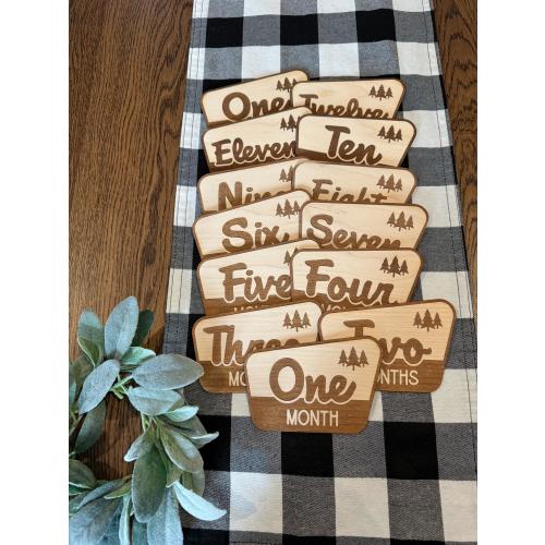 Monthly Milestone Woods- national park theme