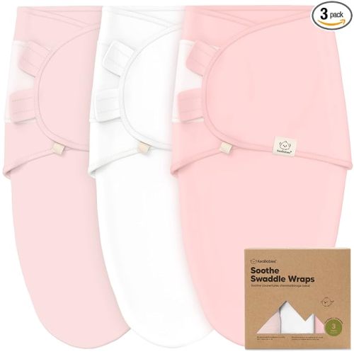 3-Pack Organic Baby Swaddle Sleep Sacks - Swaddles for Newborns, Infant 0-3 Months, Baby Girls, Boys, Soft & Snug Newborn Sleep Sack, Nursery Swaddling Blankets (Candy, OS)