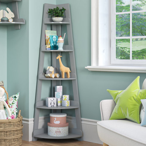 RiverRidge Home RiverRidge Kids 5-Tier Corner Ladder Playroom Display Bookshelf Organizer & Reviews | Wayfair