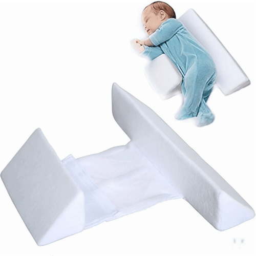 Fixed Wedge Pillow, Side Sleeper Support Cushion for , Adjustable 45-Degree Triangle Design, Breathable & Washable Cover(White Pure)