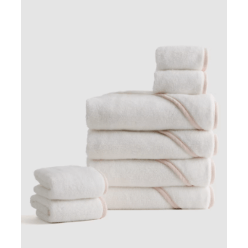 Organic Turkish Cotton Baby Bath Bundle 8-Pack in Soft Pink