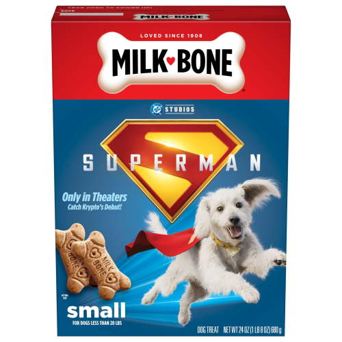 Milk Bone Original Dog Biscuits, Small Dog Treats, Limited Edition Superman Movie Box, 24 oz