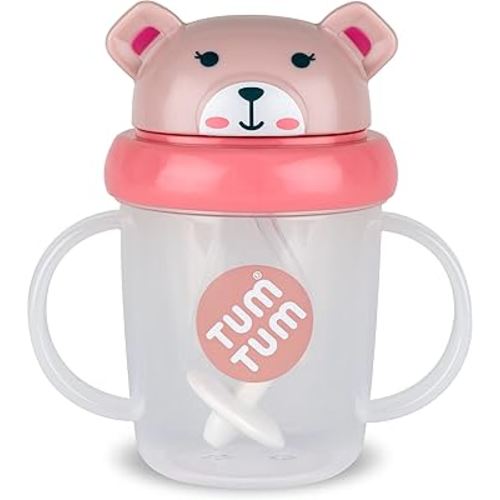TUM TUM Tippy Up Free Flow Sippy Cup (No Valve), Sippy Cup for Toddlers, BPA Free (Betsy Bear 200ml)