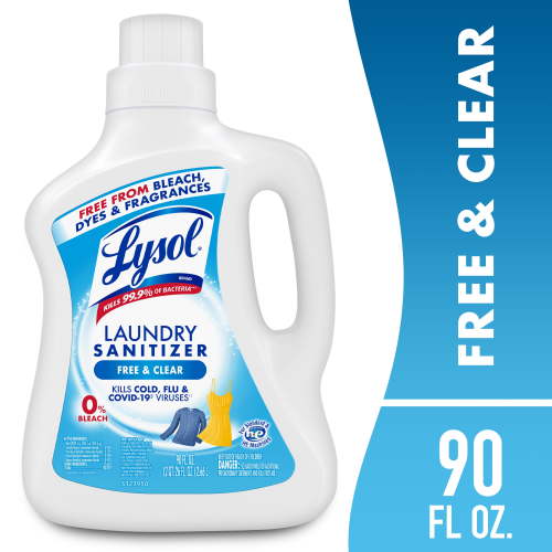 Lysol Laundry Sanitizer Additive, Sanitizing Liquid for Clothes and Linens, Unscented, 90 fl oz