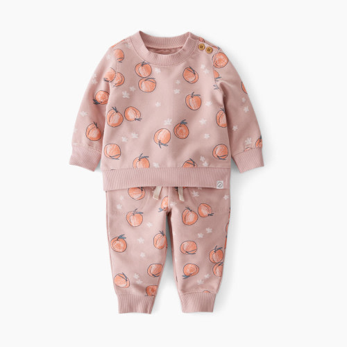 Carter's Little Planet Organic Cotton 2-Piece Sweatsuit - Peaches, 3 M