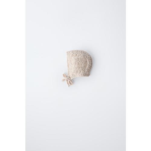 ROMANTIC KNIT BONNET - Light beige | ZARA United States