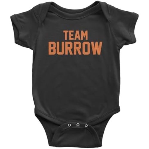 Expression Tees Team Burrow Cincinnati Infant One-Piece Bodysuit and ToddlerT-shirt, Soft Cotton, Comfortable Fit