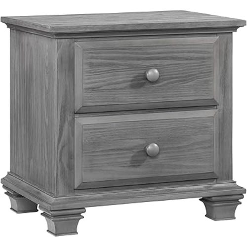 Oxford Baby Kenilworth 2 Drawer Nightstand, Graphite Gray