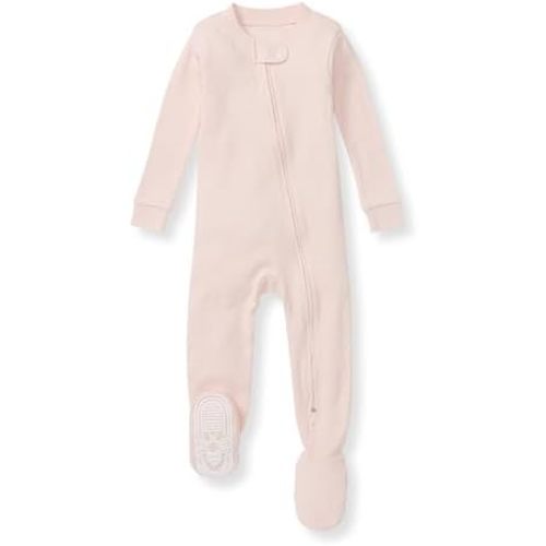 Burt's Bees Baby Girls' Snug Fit One-Piece Footed Non-Slip Sleeper Pajamas