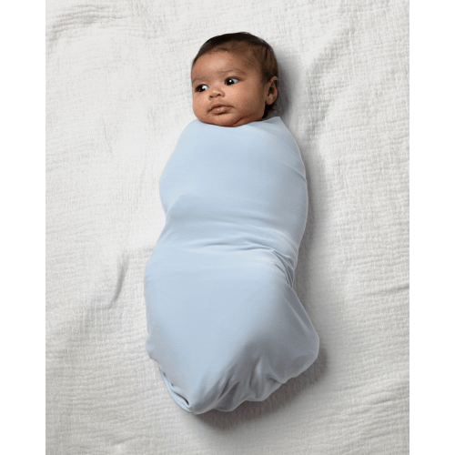 Bamboo Swaddle Blanket | French Blue | Kindred Bravely