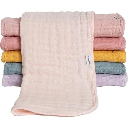 Gerber Baby Boys & Girls Muslin Burp Cloths, Multi Rainbow, Large Size 20" x 10"